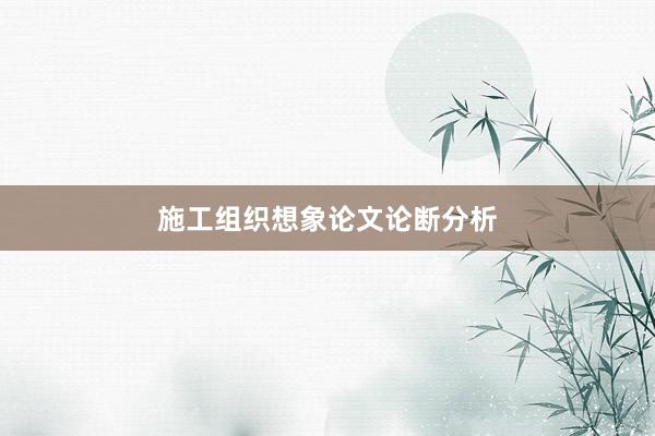 施工组织想象论文论断分析
